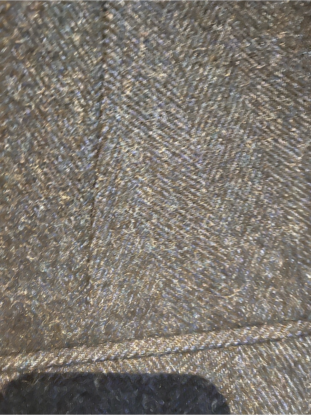 Talbots Navy Herringbone Tweed Wool Aberdeen Blazer Teapot Lining 16W - Picture 4 of 9
